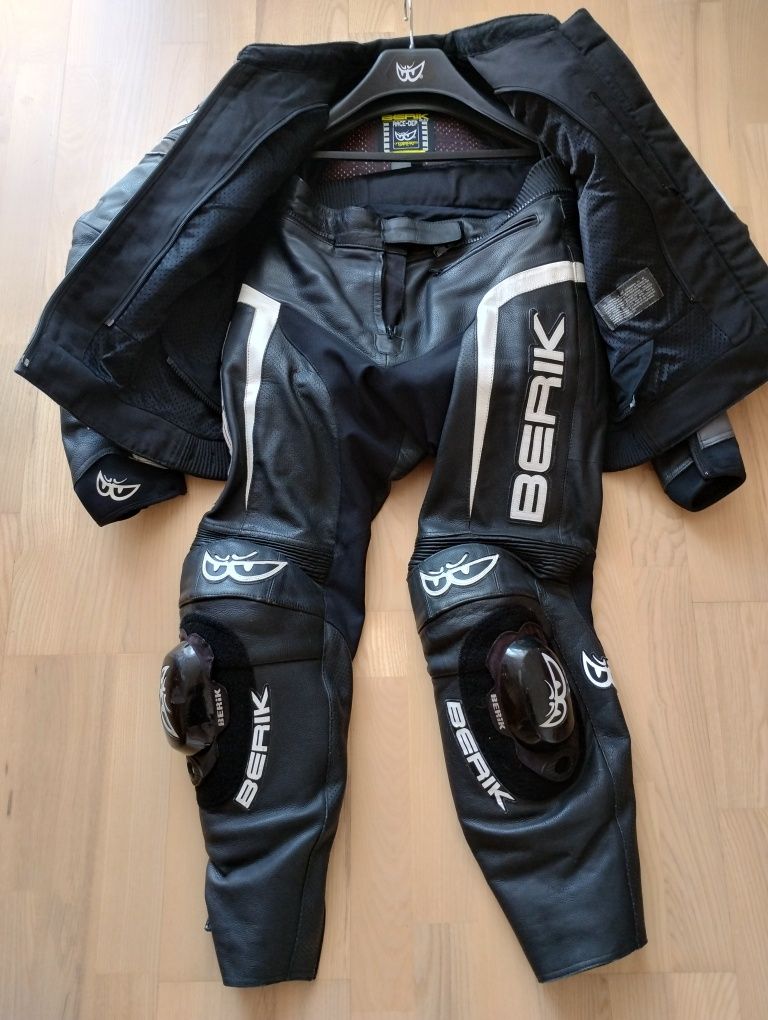 Kombinezon skórzany dwuczęściowy Berik, super komplet, stan b.dobry!