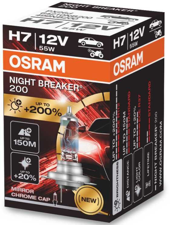 Lâmpadas OSRAM Night Breaker 200 +200% Brilho