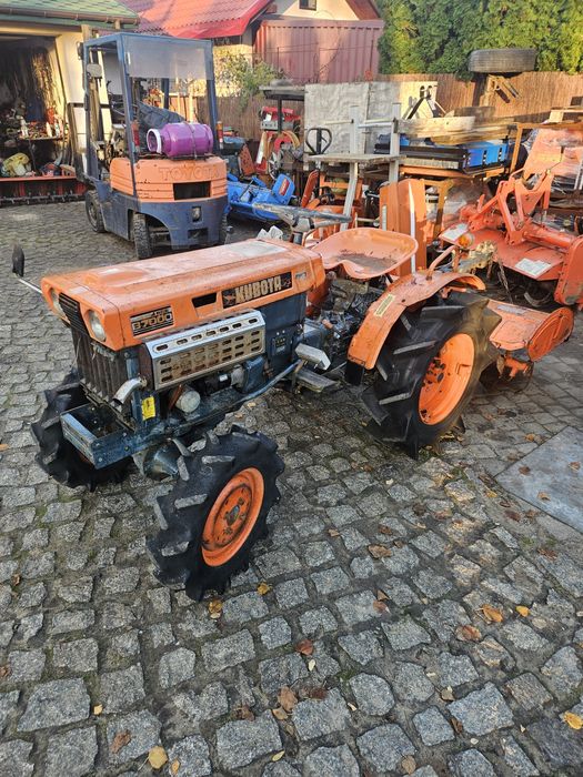 Kubota B7000 4x4 z glebogryzarką mini traktorek japoński yanmar iseki
