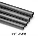 Карбонова трубка 3k twill 8*6*1000мм, 1м