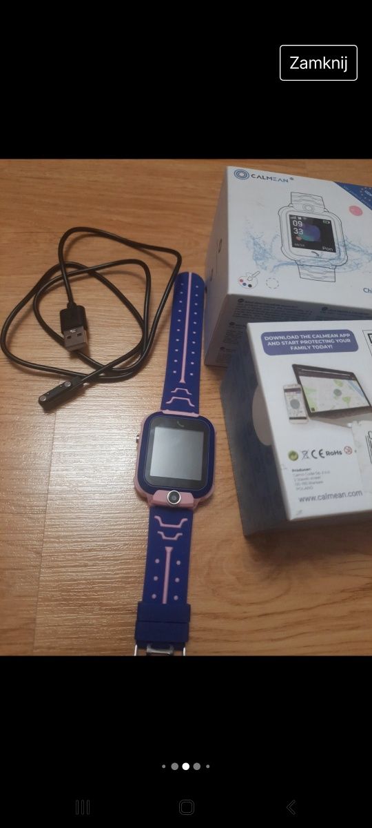 Zegarek smartwatch dla dzieci różowo-fioletowy Calmean
