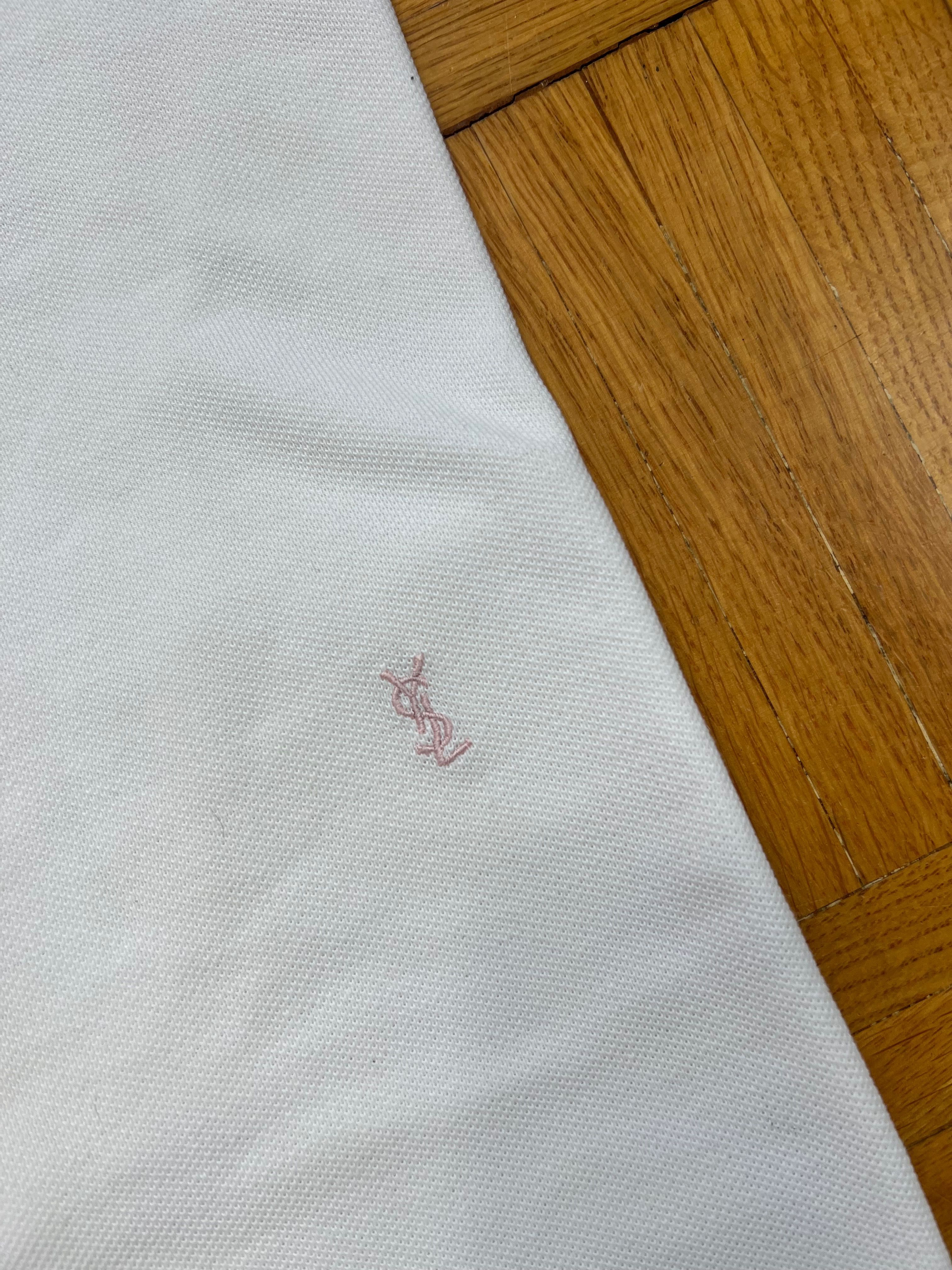 Polo Koszulka Yves Saint Laurent YSL logo white