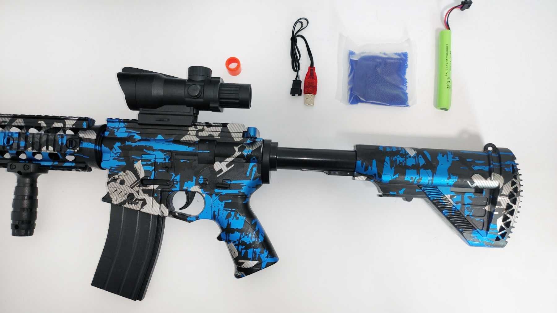 Дитячий автомат на орбізах M416, АКБ 7.4 V, 71 см, 8000 шт. орбізів