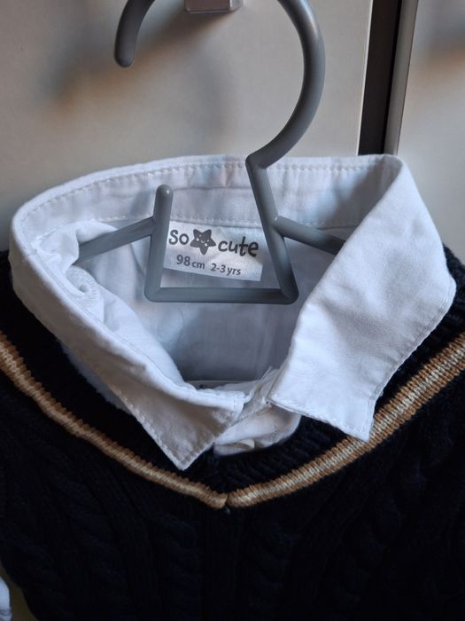 Koszula i kamizelka chłopięca r. 98