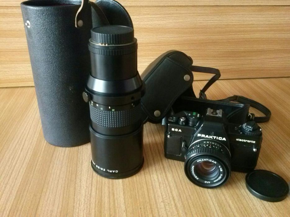 Aparat Praktica BCA obiektyw Prakticar 4/300 MC Carl Zeiss Jena