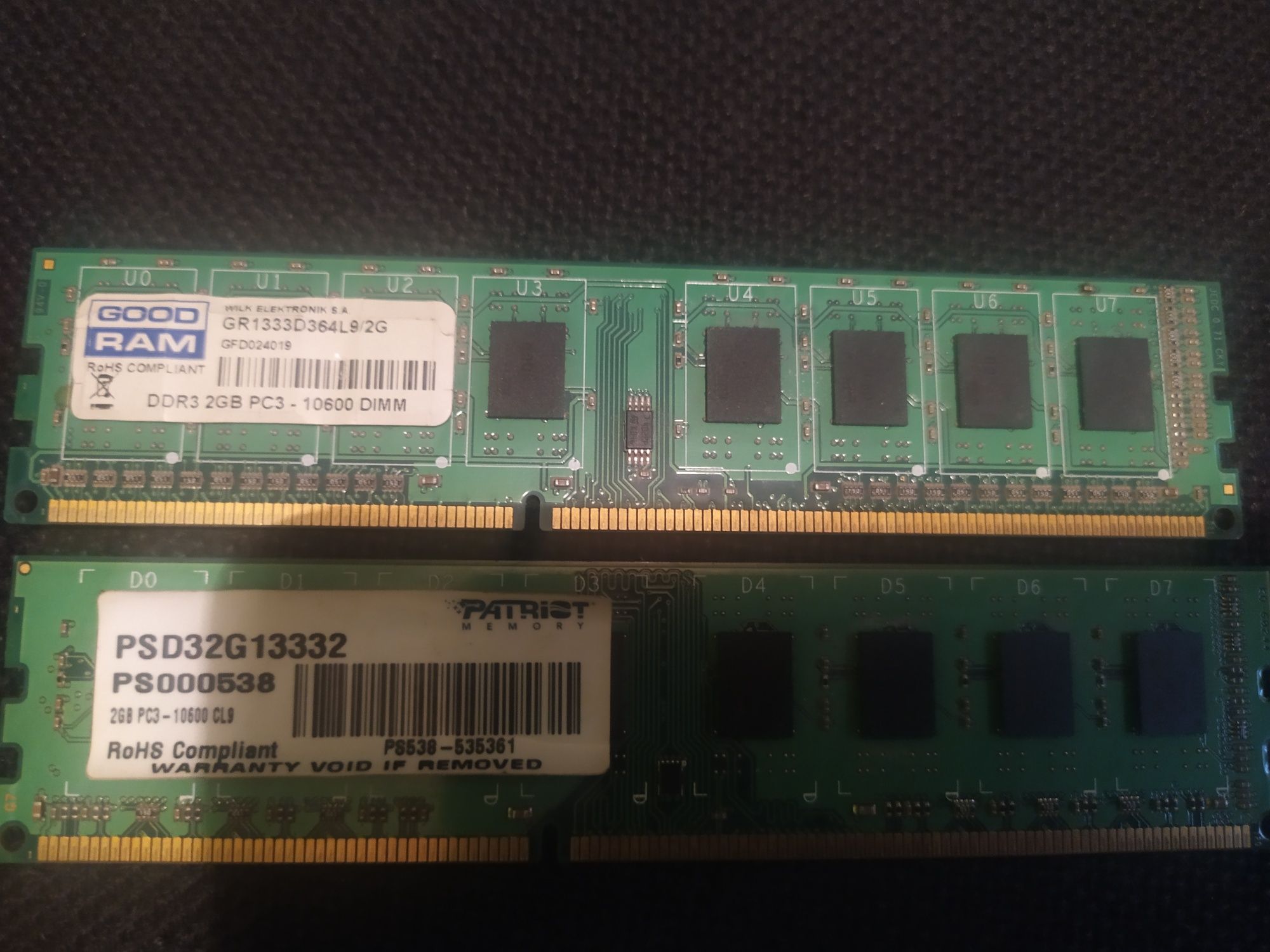 Pamięć ram DDR3 2x2gb 1600mhz