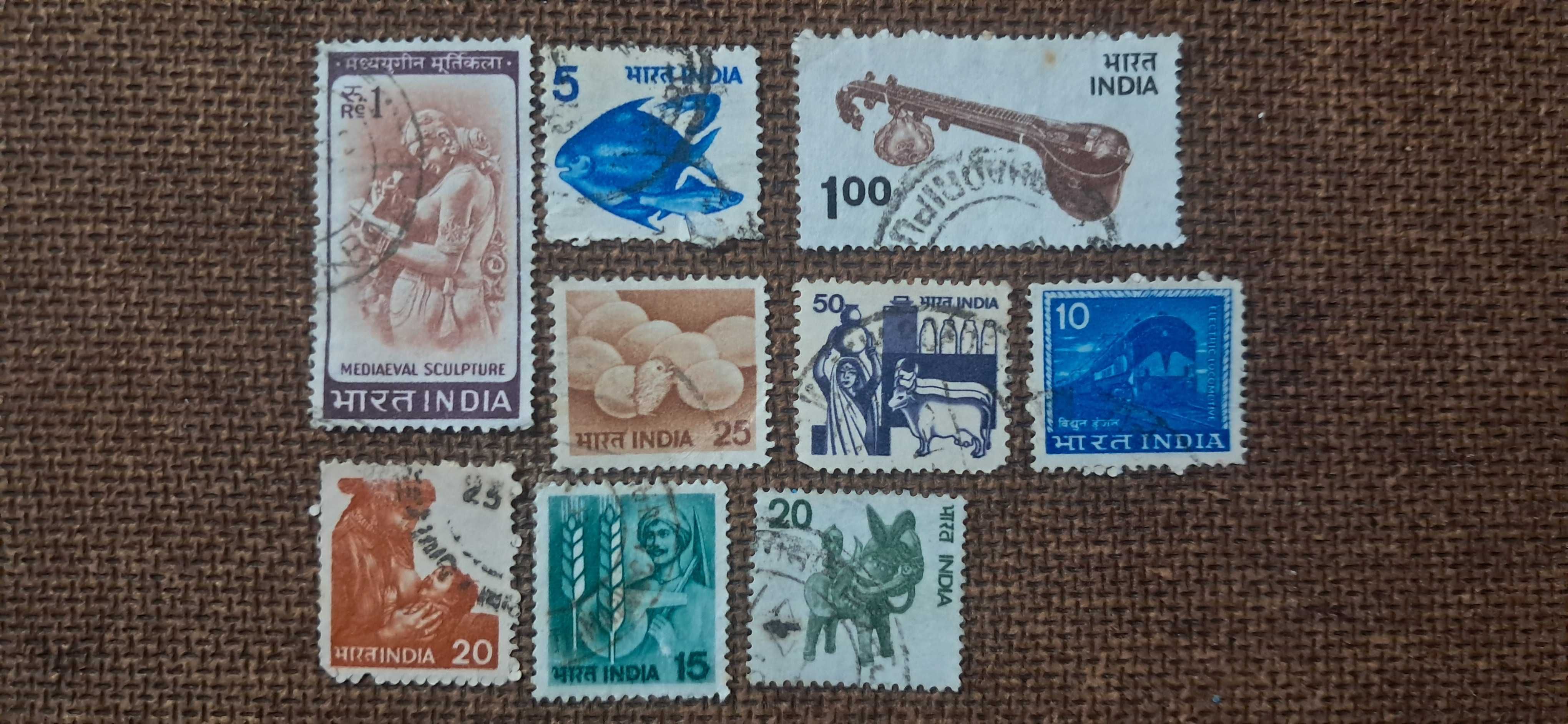 Conjunto lote de selos Índia