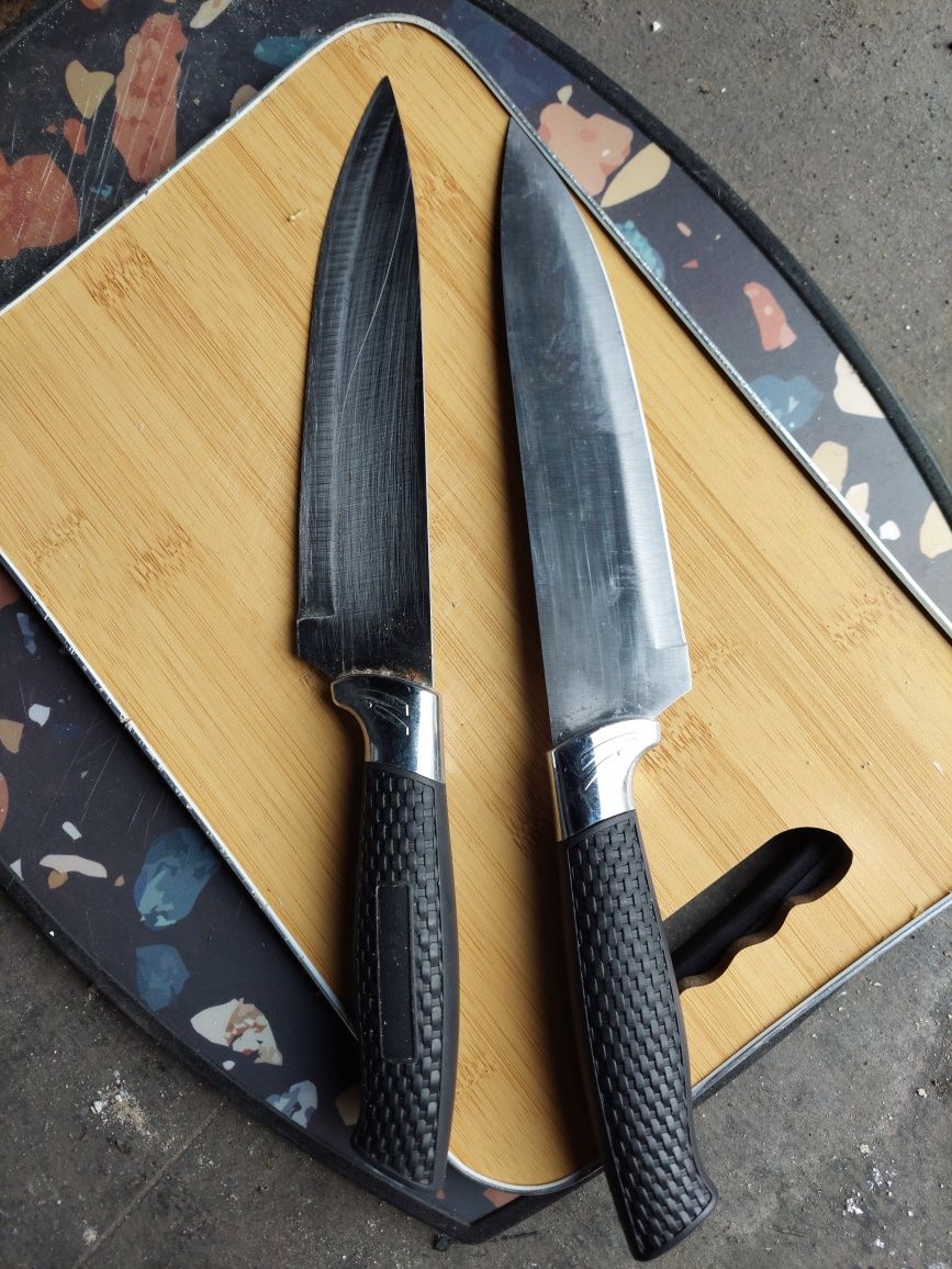 Ножи и дощечки, нож кухонный, доска для нарезки