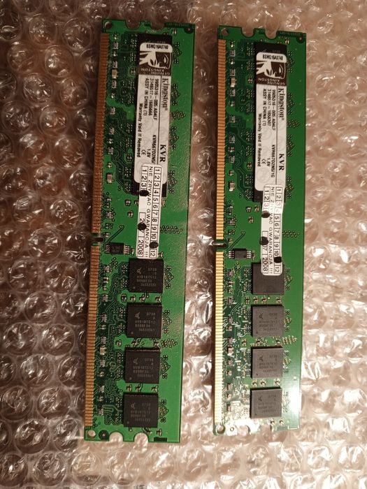 2 kości RAM - Kingston  DDR2 KVR667D2N5/1G