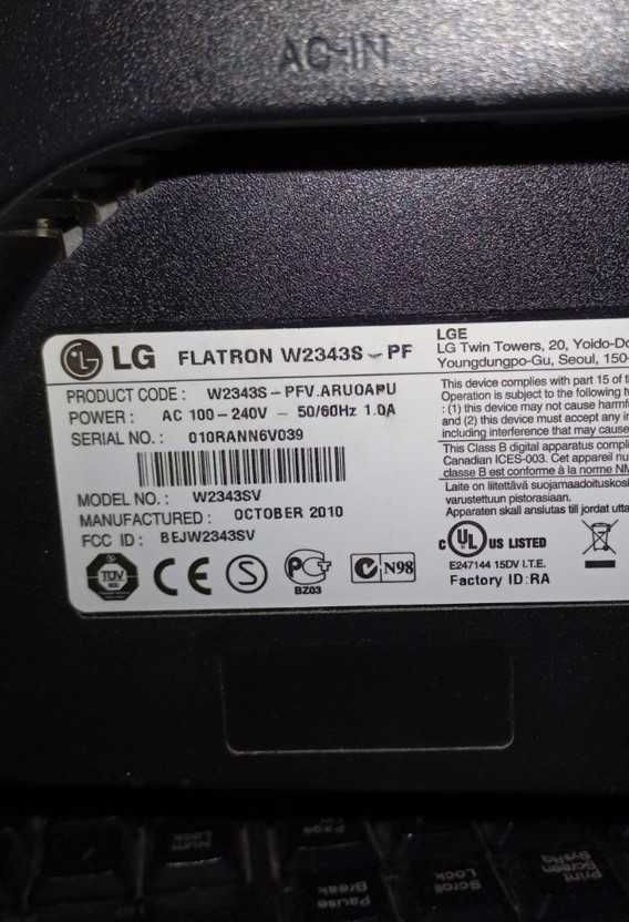 Монітор LG W2343S