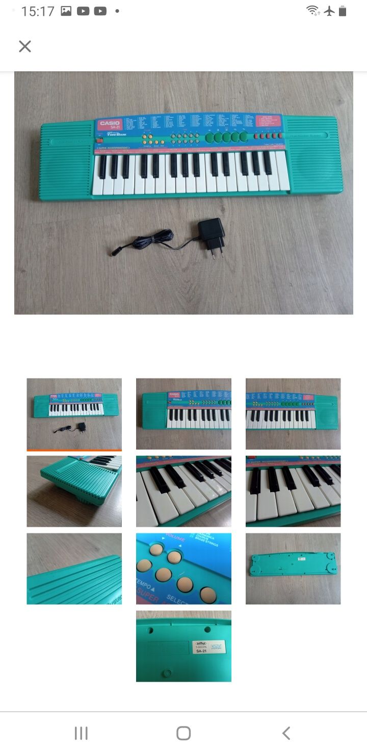 Keyboard Casio + zasilacz+ pudło org klaw syntez pian prl pewex vintag