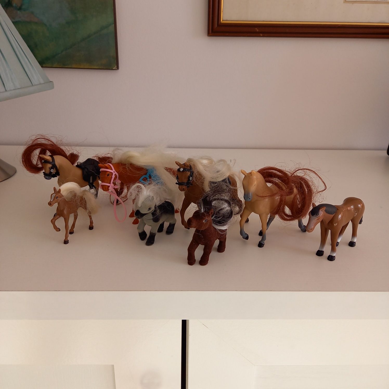 Piękne konie gniade dla dzieci zabawki koniki gniade figurki 8 szt.
