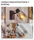 Leteque Czarne 1-punktowy Kinkiety