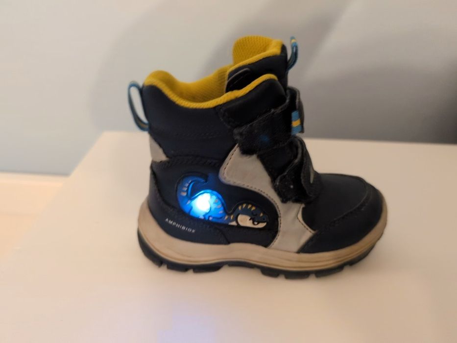 Buty dziecięce ciepłe zimowe Geox śniegowce świecące r.25