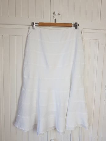 Spódnica biała długa len firmy Solar 38 M