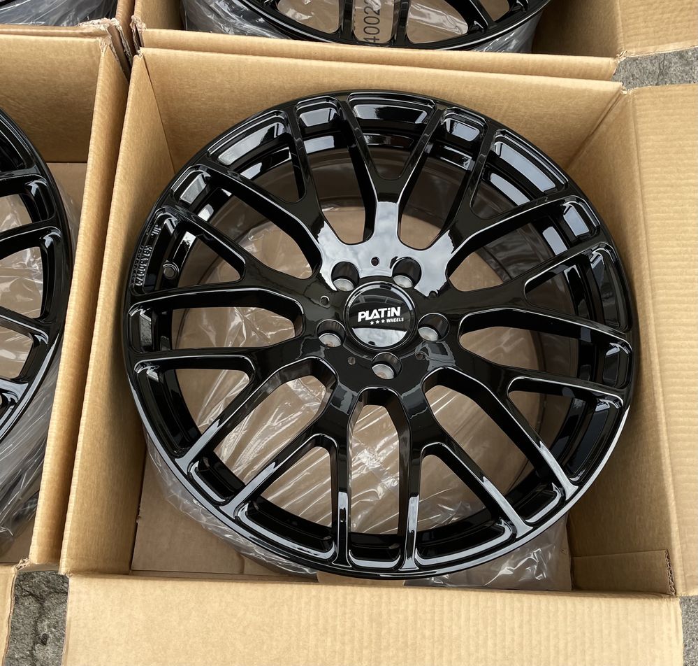 4x felgi aluminiowe CZARNE 5x112 r19 et39 8J Alufelgi Platin (Germany)