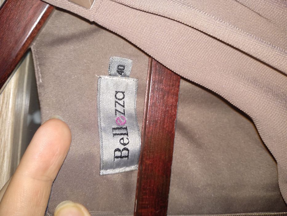 Sukienka bombka kawa z mlekiem