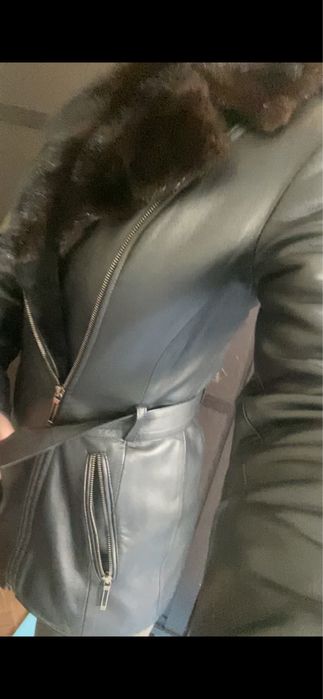 Кожаная дубленка, куртка