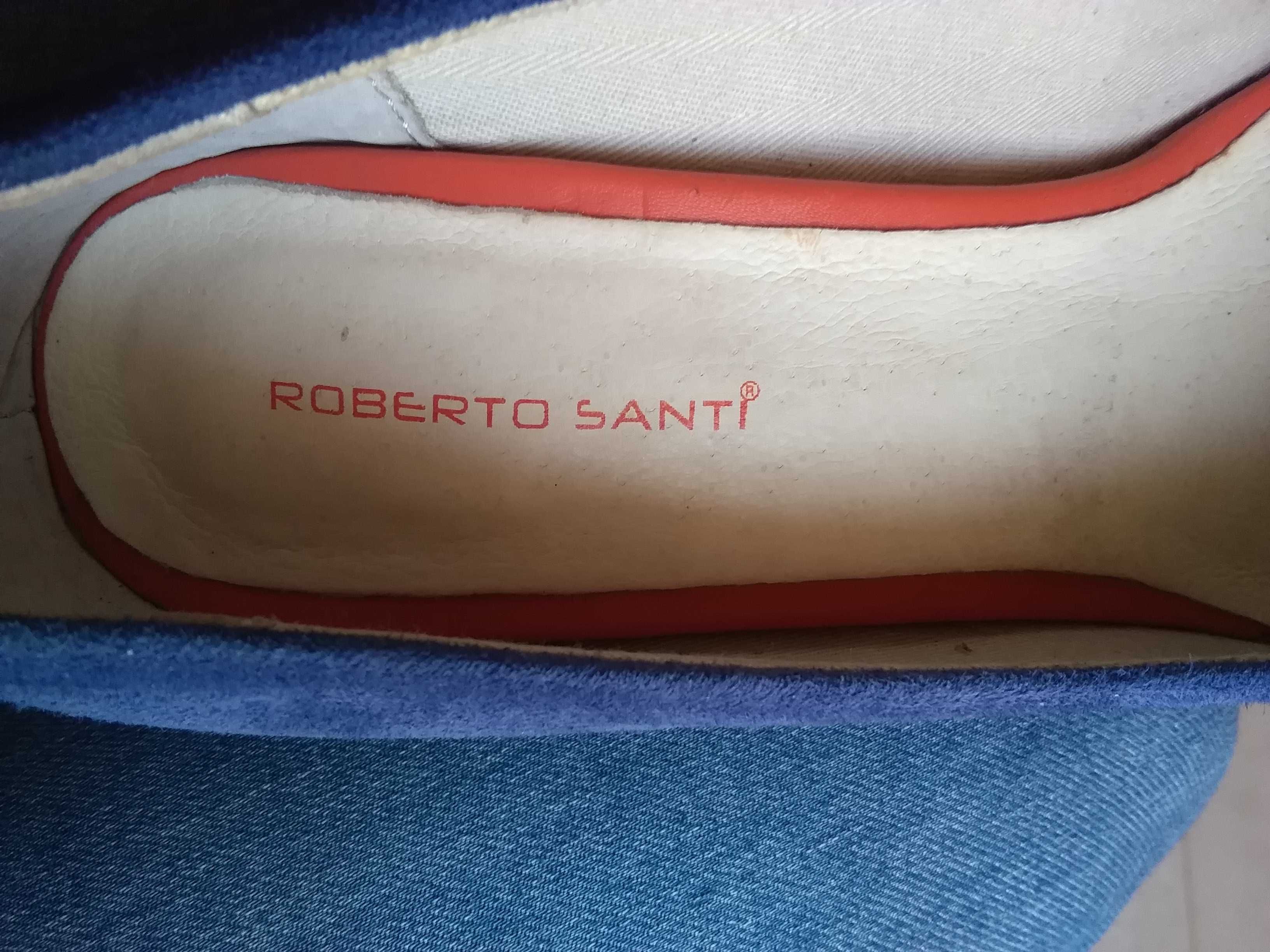 Szpilki chabrowe niebieskie 35 Roberto Santi