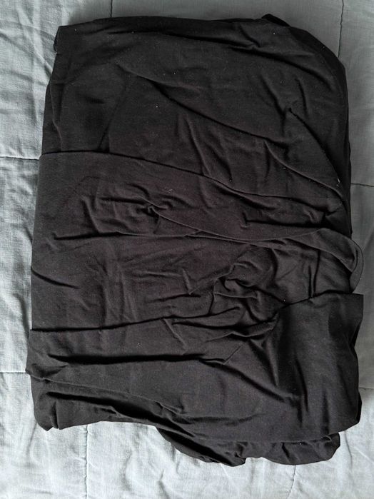 Dwa czarne prześcieradła, DVALA, Ikea, 90x200 cm