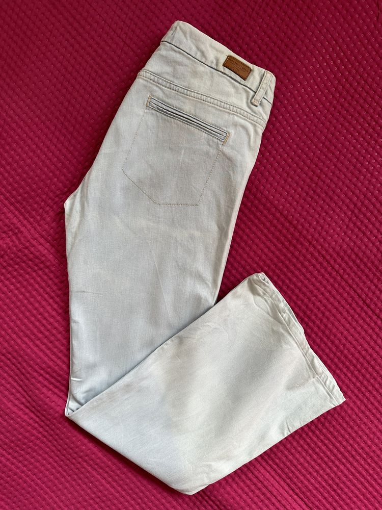 Zara XL 42 jasnoniebieskie jeansy dzwony baby blue