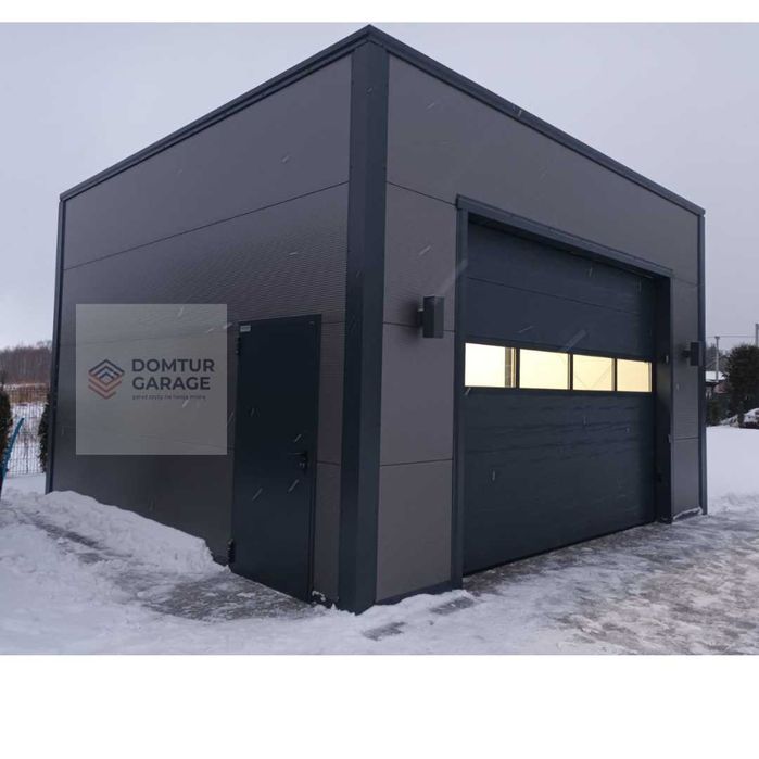 Garaż budynek domek  warsztat ocieplany z płyt warstwowych carport