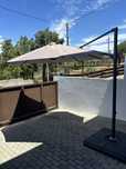 Guarda sol 3x3m excentrico rotativo 360 graus