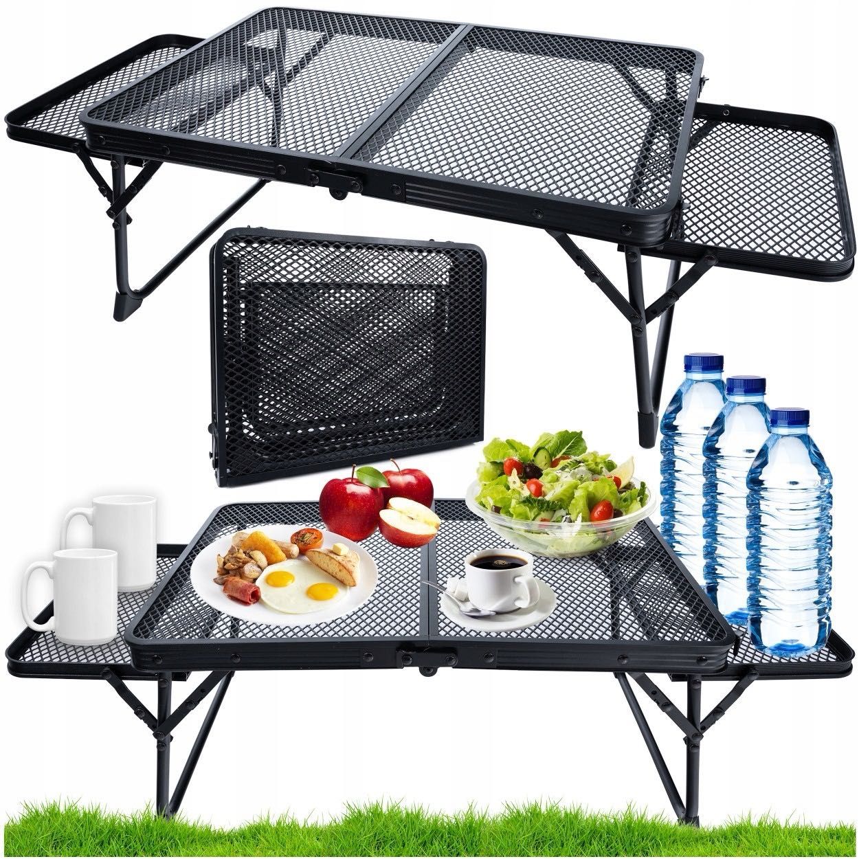 Stolik Turystyczny Biwakowy Kempingowy Aluminiowy 60x40cm Kamper NOWY