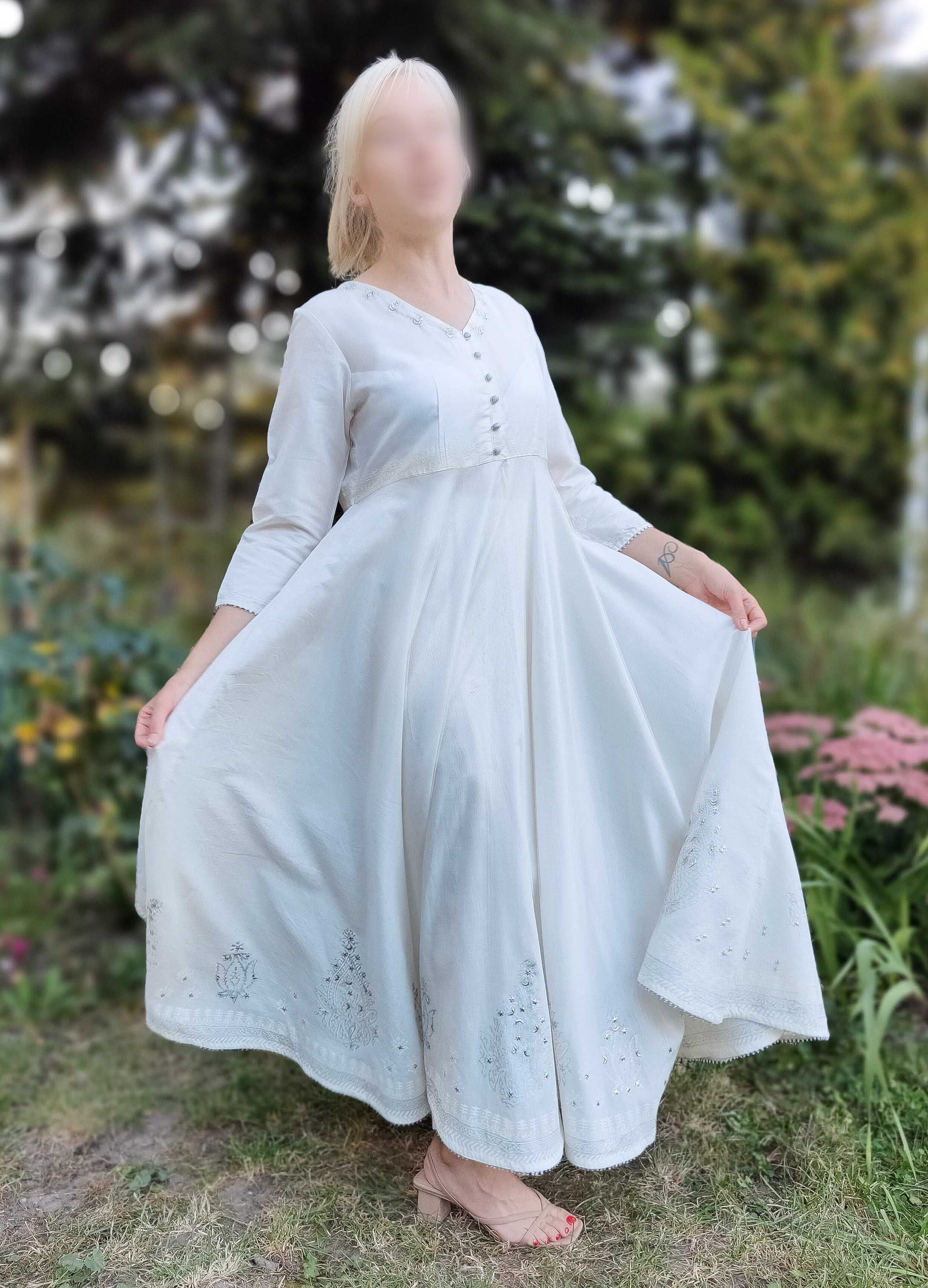 Indyjski komplet M 38 tunika sukienka kameez spodnie boho folk