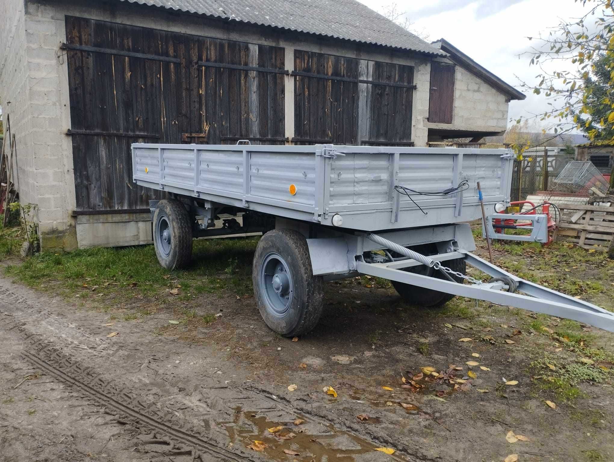 Przyczepa rolnicza jedno 2 osiowa