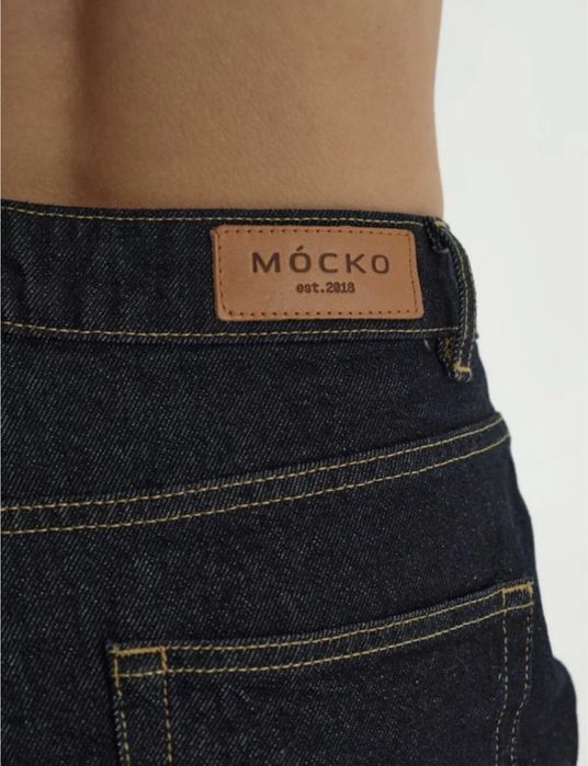 Deep blue baggy jeans mócko