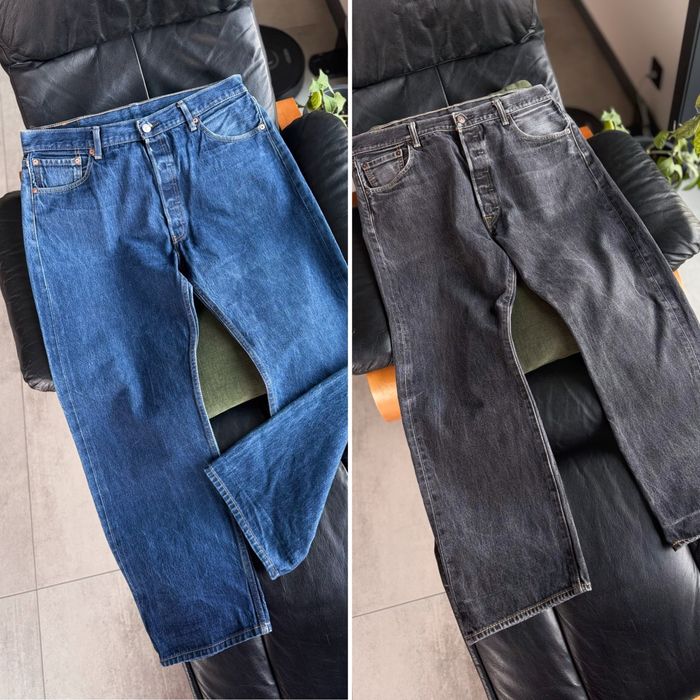 Джинси levi's 501 original fit синього та сірого кольору w38 l30