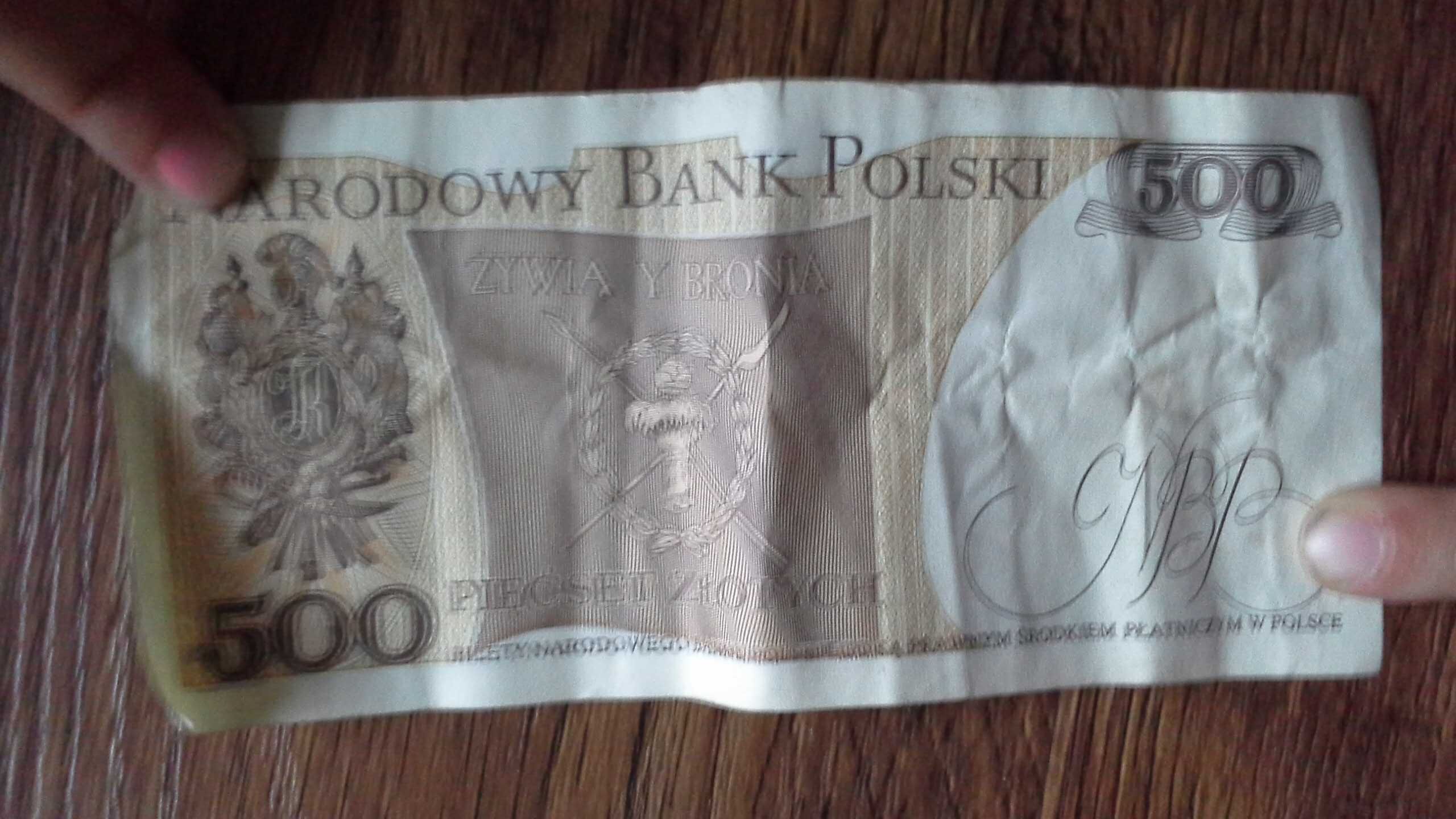Banknot 500zl, 500zł z czasów PRL