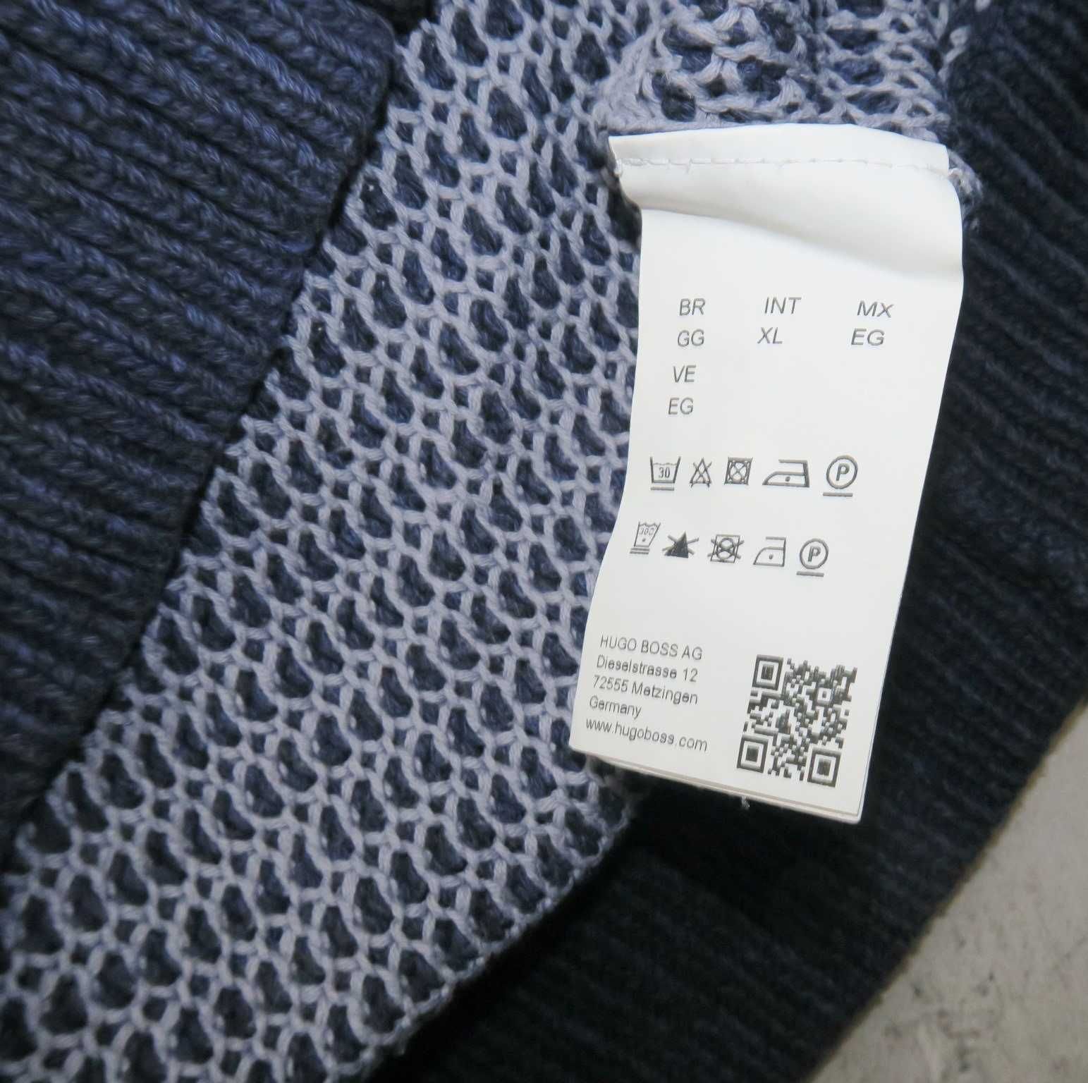Hugo Boss sweter bawełniany ażurowy L/XL