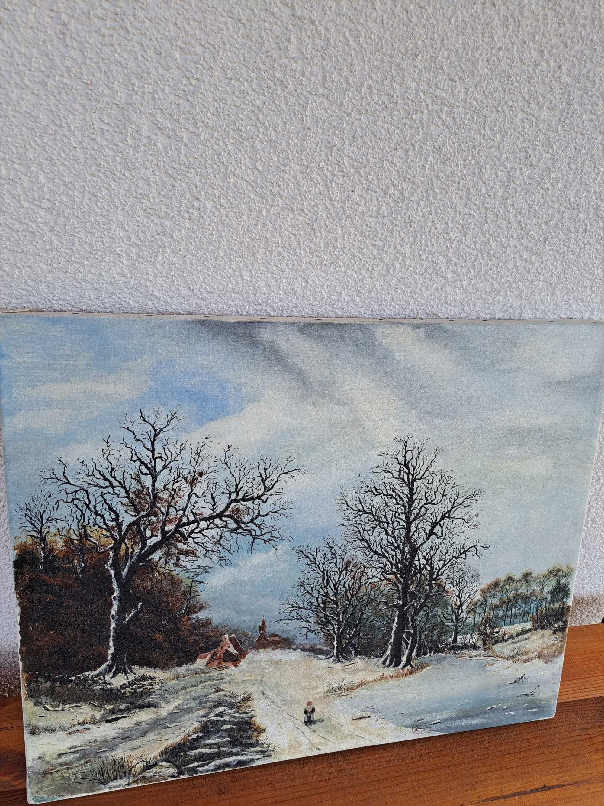 Obraz pejzaż zimowy