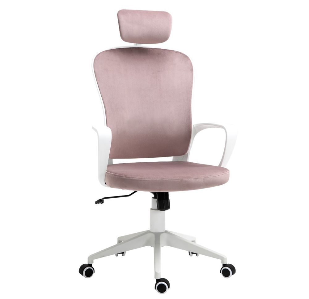 Fotel krzesło biurowe obrotowe różowe