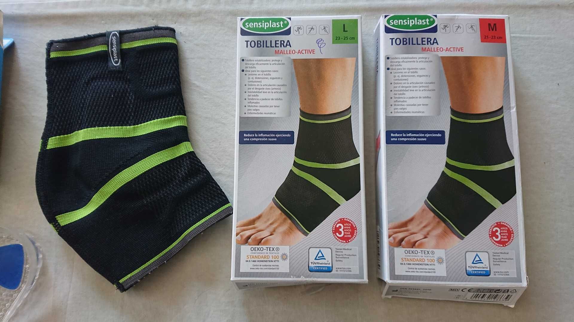 2 x Meia Elástica Calcanhar + 2 Calcanheira gel