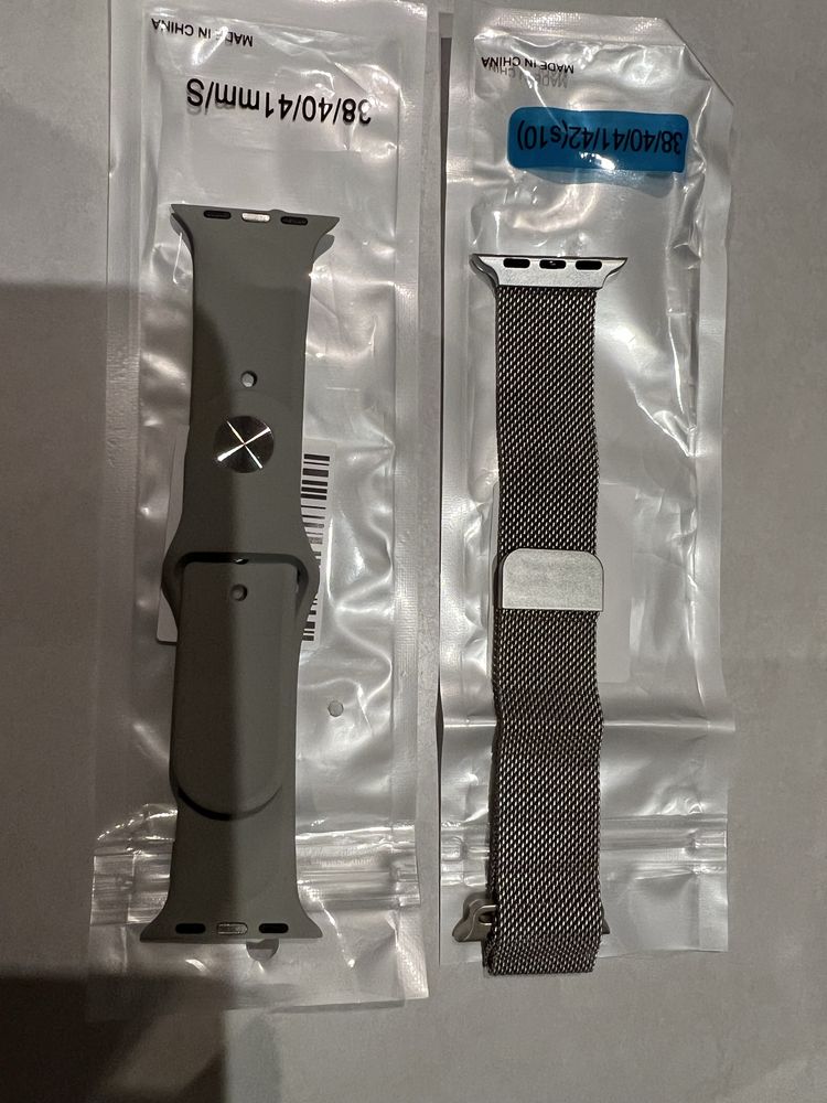 Bransoletka pasek srebrny do Apple watch 9 s/m