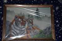 Картина  вышивка бисером  Утро в тигровой пади