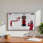 Рамка 80х50см + Bburago F1 SF-23 1:18 3D Monaco GP №16 Charles Leclerc