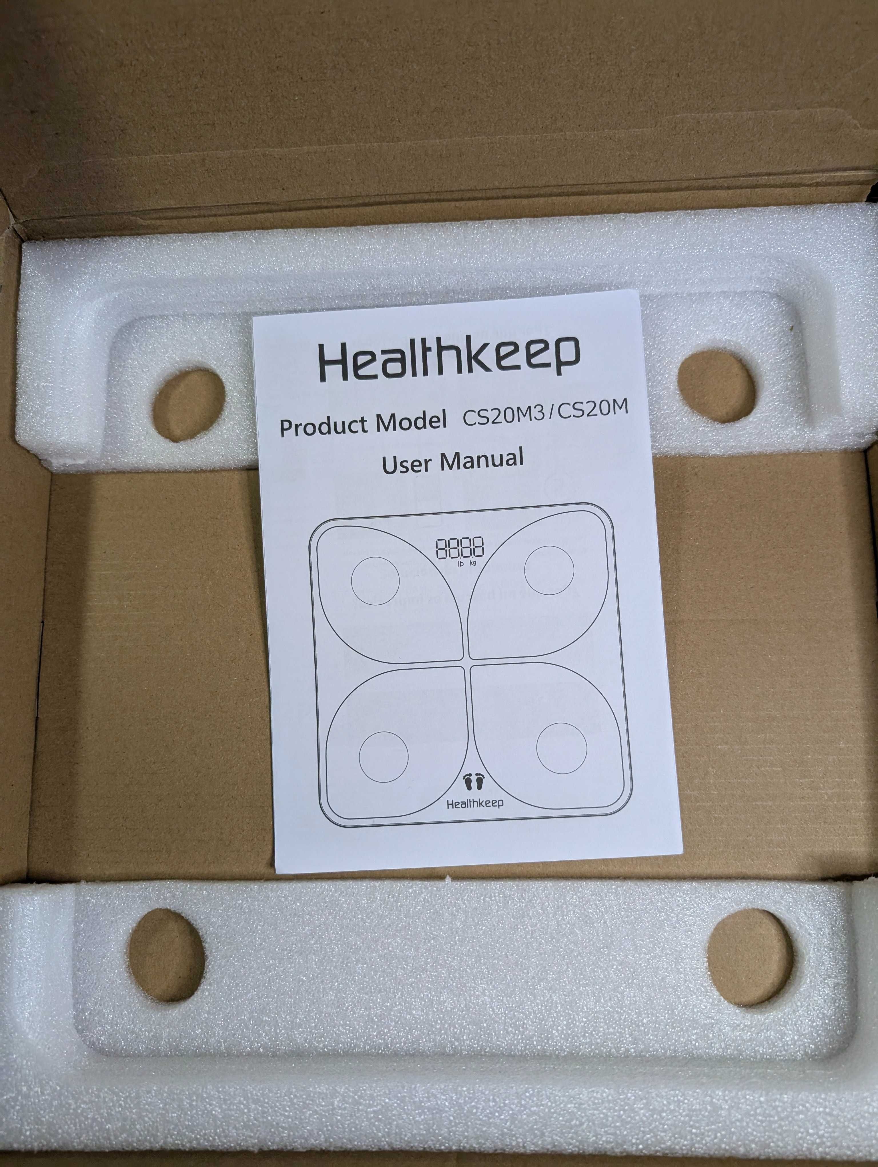 Inteligentna waga łazienkowa Healthkeep CS20M z analizą składu ciała
