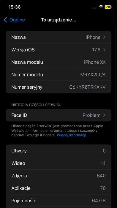 iPhone XR 64gb niebieski