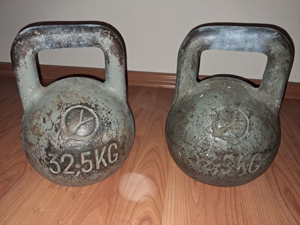 Odważnik Kettlebell żeliwny 2 x 32.5kg