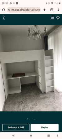 Łóżko piętrowe z biurkiem +szafa Ikea