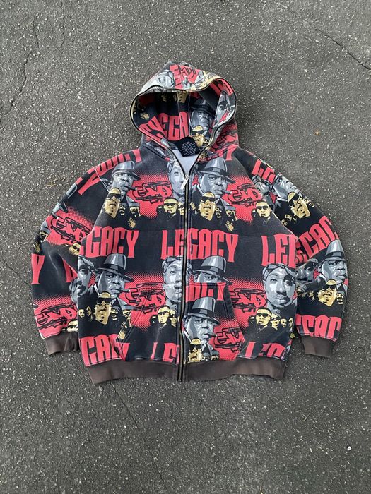 Vintage Rap GIVEMEFACE 2000s Full Zip Hoodie