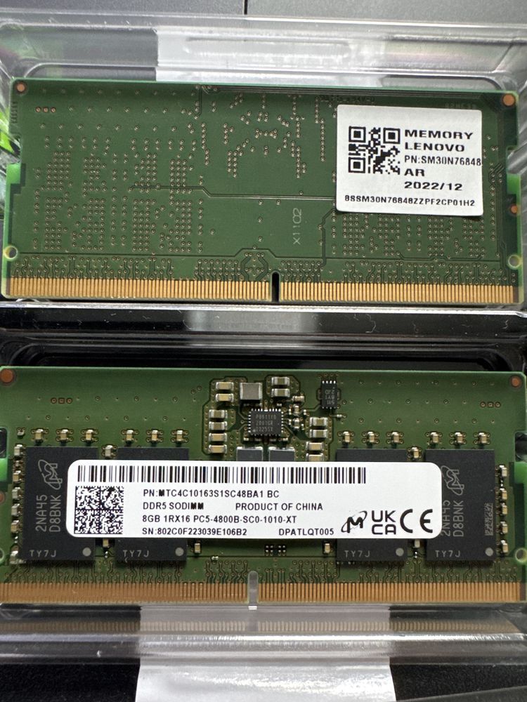 Pamiec do laptopa 16GB DDR5 4800MHz 2x8gb