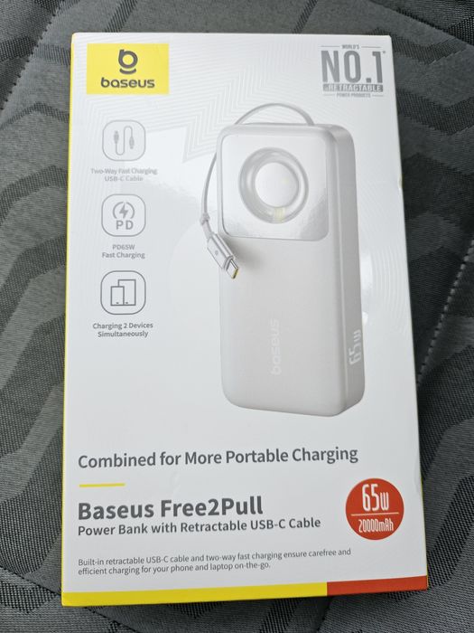 Baseus Free2Pull 65W  20000мА павербанк для ноутбуків