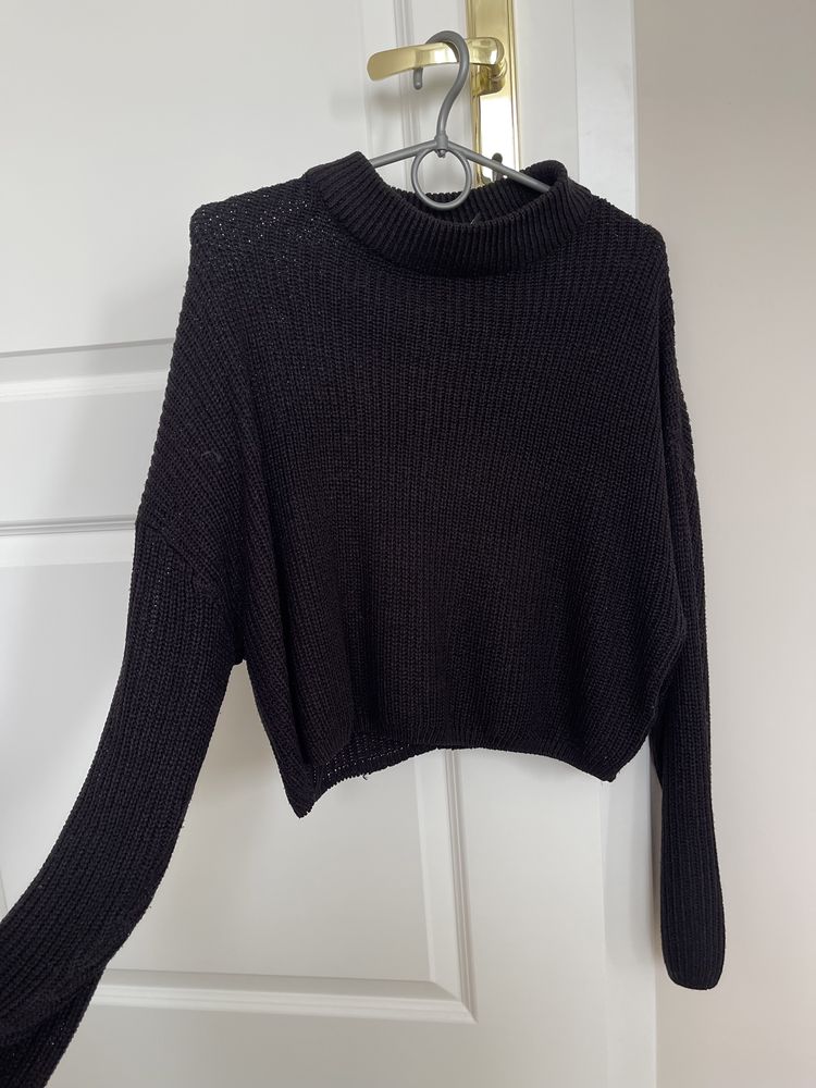 Czarny damski sweter H&M rozmiar L