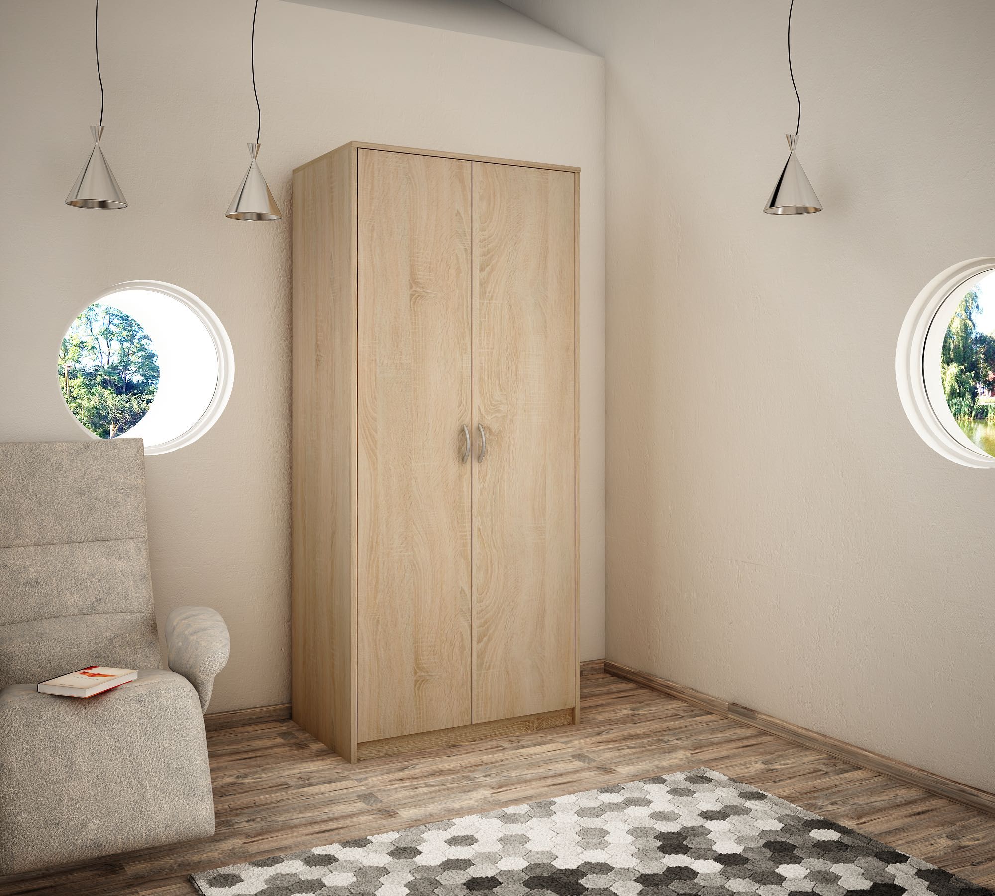 NOWA szafa z drążkiem  - 3 kolory 193x85x55