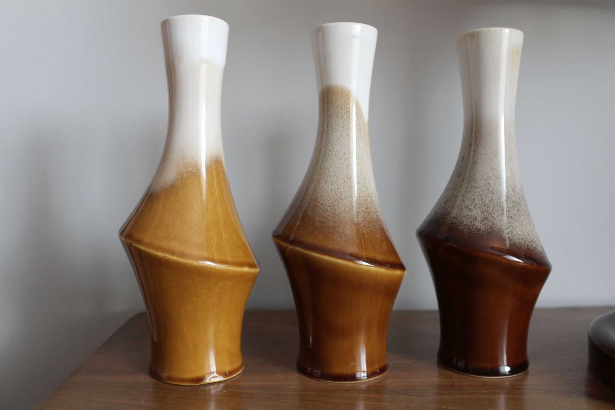 komplet wazonów wazon Ditmar Urbach Czechosłowacja lata 60 70